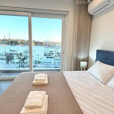 Luxurioese Seafront Direkt Am Mit Balkon Valletta View Appartement Gzira